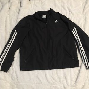 Adidas Black Windbreaker